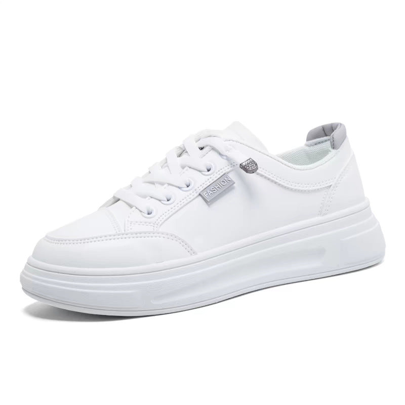 Simple and versatile white sneakers for women, new for summer 2025. white athletic casual sneakers, perfect for spring and autumn