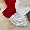 Casualwork clothing style silmslimming look pleated vest women's summer outweareasiest for matchcasualpure color sleevelesseleganttops