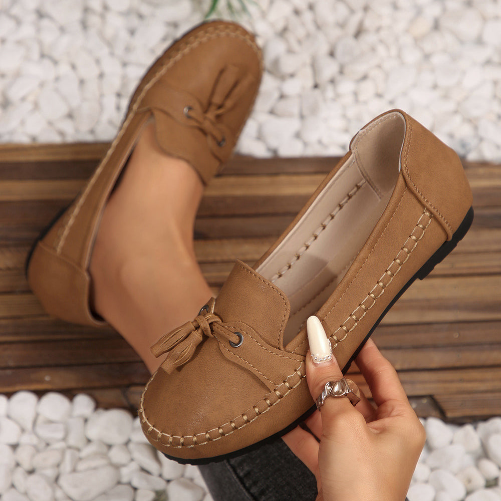 plus size loafers independent station hot spring autumnew arrivalexport women's one-leg tassel flatsflats