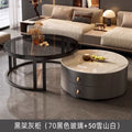 New arrivalaccessible luxury coffee table living room for homecasual modern small apartment classy table round slate popular retractable