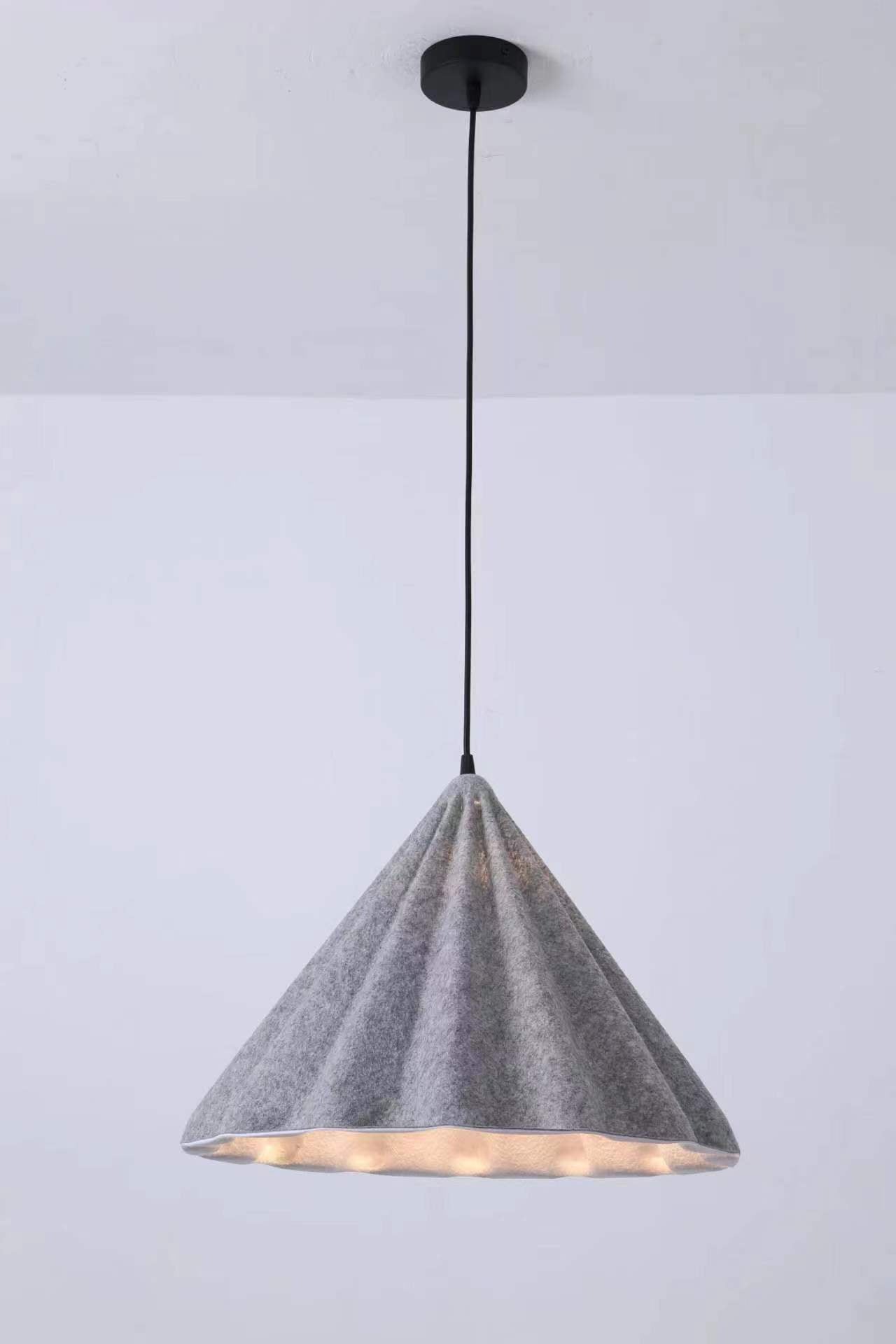 Felt chandelier, restaurant light, bar counter store, modern simple sound-absorbing cafe, home improvement lighting, Zhongshan ancient town lamps