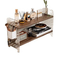 Acrylic desktop organizer, office desk pegboard, computer desk bookshelf, multi-tier storage rack with dividers