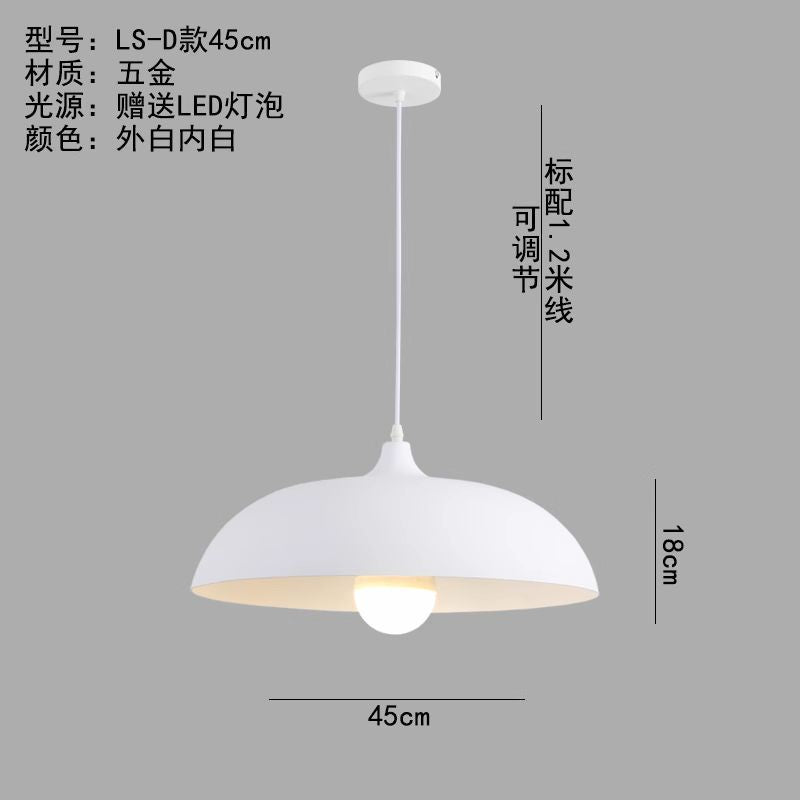 Minimalist industrial black projector light - retro creative restaurant, cafe, bubble tea shop, hot pot restaurant - unique pot lid pendant lamp