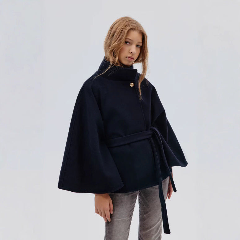 European and american export cross-border  new women's fall/winter woolen coat a-line cape