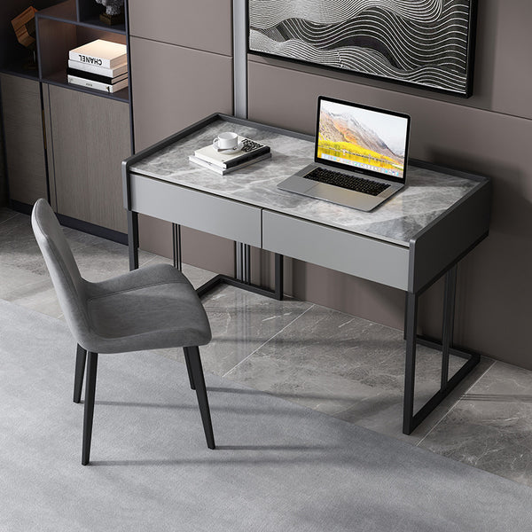 Rock slab computer desk desktop light luxury bedroom desk home student study table and chair combination rectangular desk