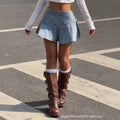 Amazon, tiktok, pinduoduo, cross-border e-commerce, european and american women's denim midi skirts