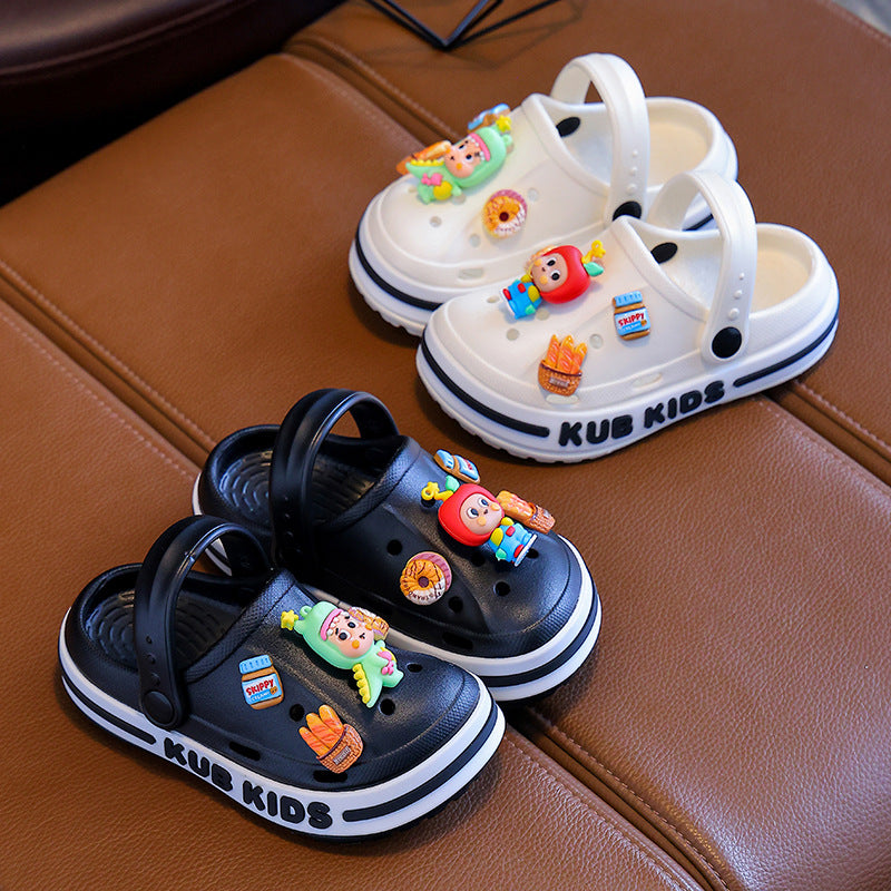 Kids slippers boys and girls summer baby clogs eva soft bottom indoor beach shoes children's sandals river tracing