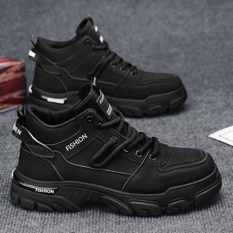 Martin boots men's shoes 2024 new spring non-slipwaterproofabrasion resistantworkwear boots men outdoor high-top sports sneakers