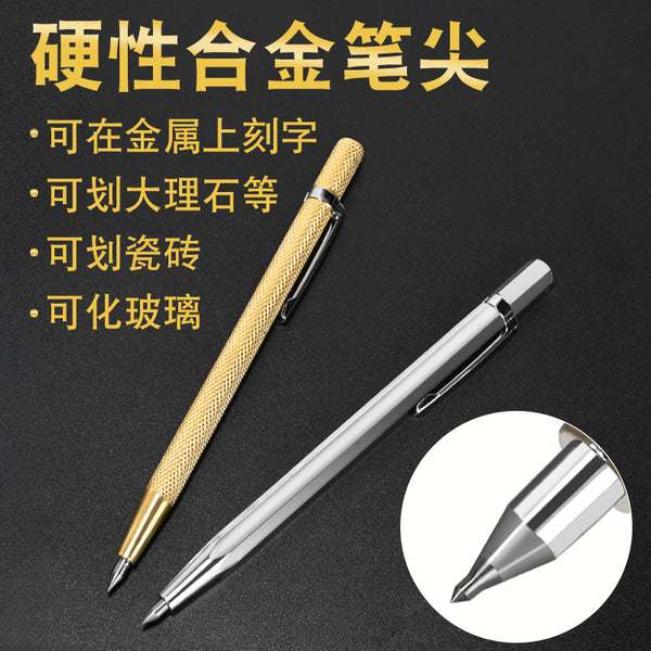 Wholesale high-quality ceramic tile scribing knife pointed scribing pen tungsten steel scribing tool flat head flat head tile special pen