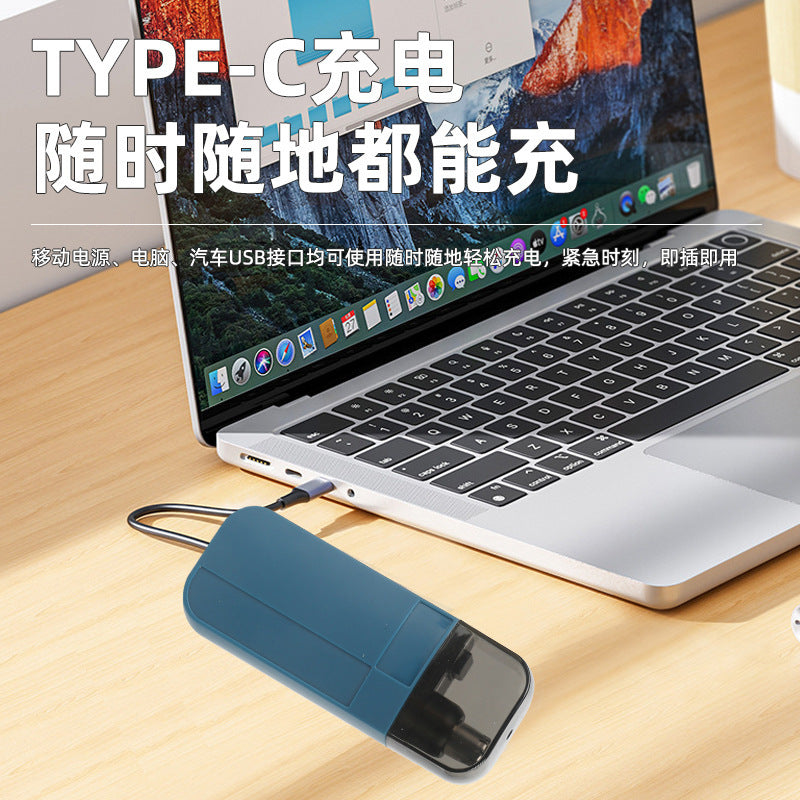 New electric nose hair trimmer men's home portable digital display rechargeable knife head removable and washable round nose hair trimmer