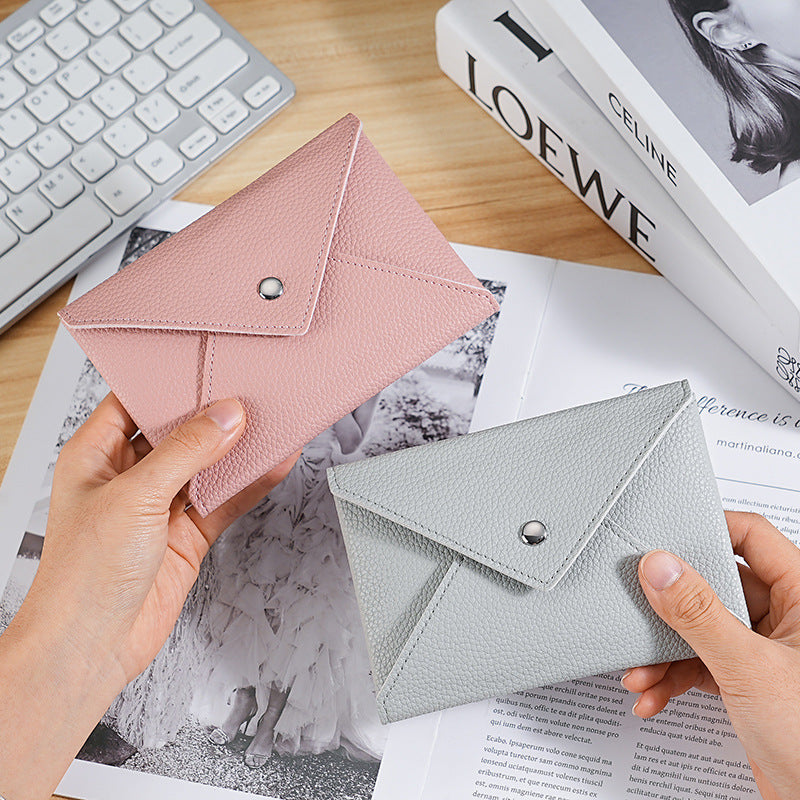 PU wallet, women can print logo, business large-capacity card bag, storage bag, bill bag, change protective case, ultra-thin model.