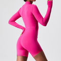 European and american cross-border new solid color yoga bodysuit one-piece dance training sports fitness bodysuit leotard