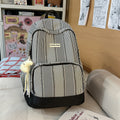 New sweetheart girl wavy plaid backpack - unique design, minimalist style, versatile and perfect for female college students