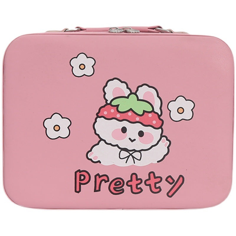 Cosmetic bag women's portable 2022 new high-end sense large capacity cute high-value storage box portable small box bag