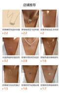 Wish new cross-border e-commerce jewelry full diamond devil's eye necklace fashion gold-plated clavicle chain pendant for women wholesale
