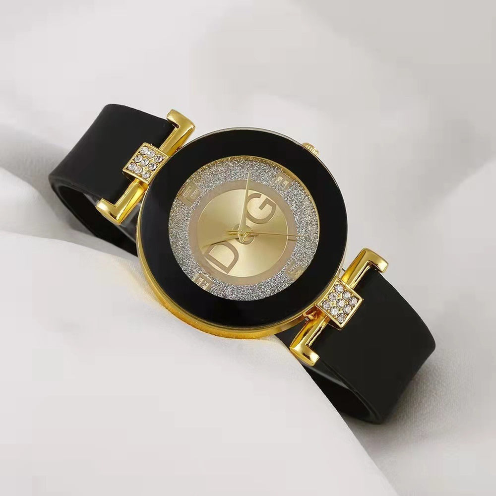 new arrival silver powder dial women's watch silicone strap fashiontrendy quartz watch women's watch manufacturer wholesale