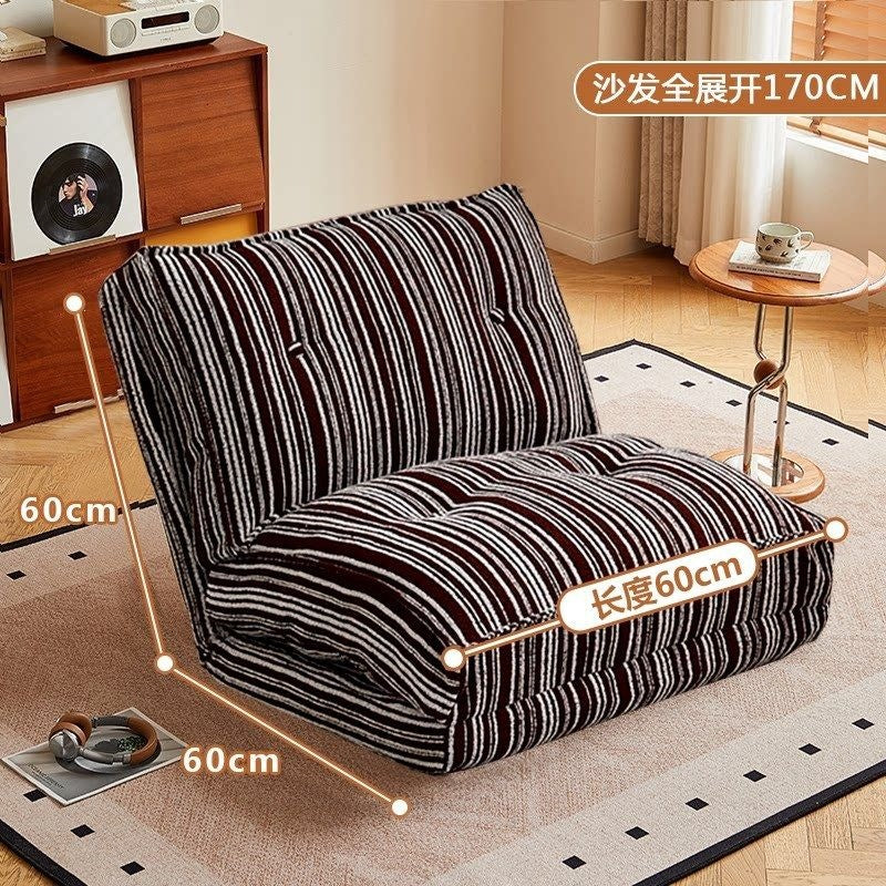 Lazy sofa bed living room dual-purpose single sofa small apartment for home cream style reclining and sleeping foldable sofa bed