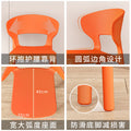 Influencer-approved horn chair - plastic chair for home, backrest dining chair, office study lazy chair, casual computer chair, training stool