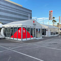 Factory direct export: industrial aluminum alloy gazebo - temporary logistics & warehousing warehouse gazebo - outdoor large-scale exhibition gazebo