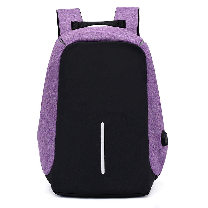 Cross-border business new computer bag male rechargeable junior high school student backpacking travel large capacity simple backpack