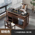 1.2m rotating tea table + 2 chinoiserie crescent chairs