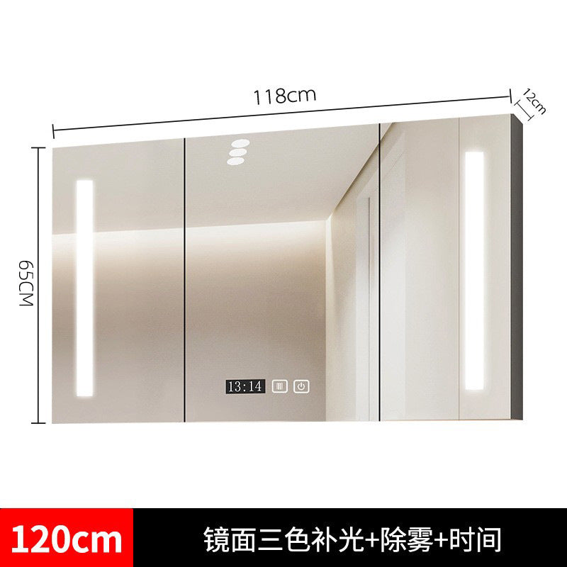 Smart bathroom mirror cabinet, separate wall-mounted bathroom with light, vanity mirror, bathroom mirror with rack storage