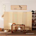 Solid wood bamboo screen folding mobile partition minimalist modern living room bedroom privacy home flat wind curtain office