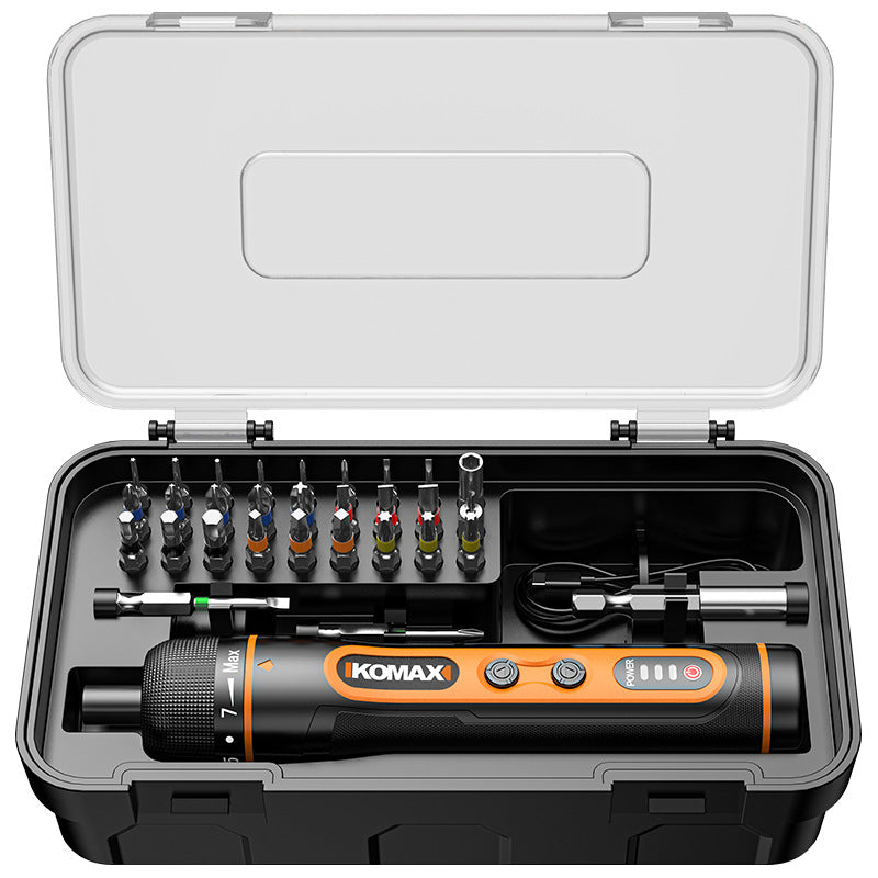Electric screwdriver lithium battery rechargeable household mini electric drill small handheld automatic screwdriver tool suit