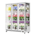Huaer three-sided glass flower preservation cabinet display cabinet refrigerator stainless steel mirror freezer vertical flower refrigerator