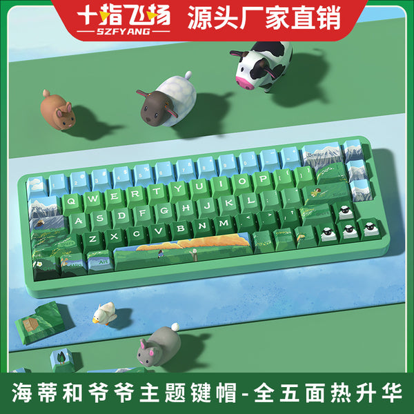 Heidi and Grandpa, original keycaps, original highly personalized customized pbt thermal sublimation mechanical keyboard caps