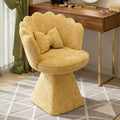 Luxury vanity stool for home use - rotating makeup chair with backrest for bedroom, closet, and nail salon