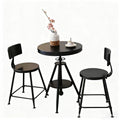 Wrought iron bar chair milk tea shop table and chair combination cafe high chair bar stool bar chair solid wood small round table square