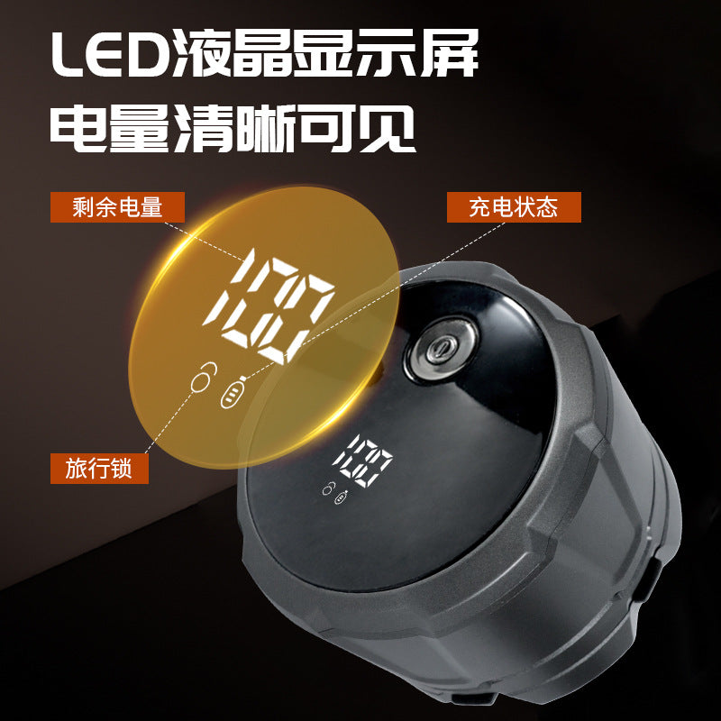 High-power magnetic electric head shaver - six-blade razor, fully washable, electric hair trimmer & shaving knife