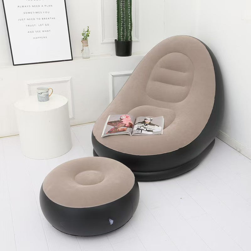 Compression sofa cross-border pvc flocking inflatable sofa lazy sofa outdoor lounge chair air cushion