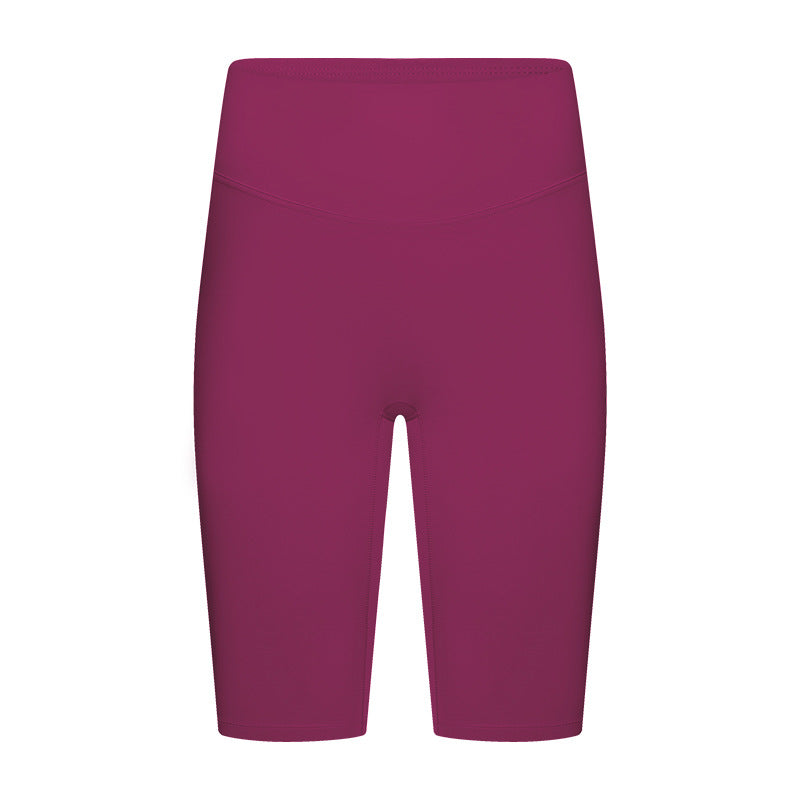 Evrlue seamless anti-roll tummy control butt lifting yoga leggings - stretchy, skin-friendly, women's active 5-inch shorts dk388