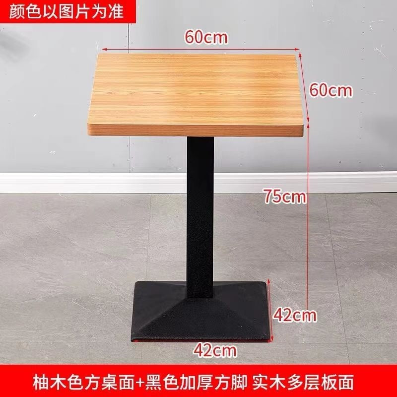 Commercial fast food table and chair set combination - restaurant, diner, snack bar, bbq, catering table, bubble tea shop rectangular table