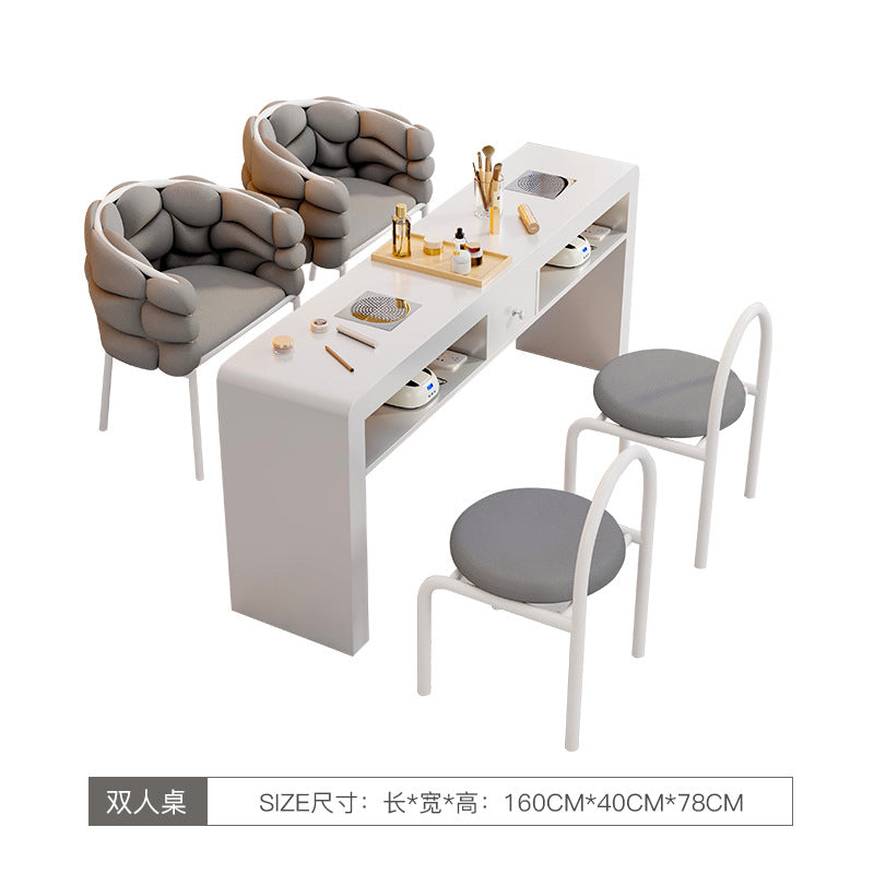 Cream wind multi-functional manicure table and chair set special economical single and double light luxury Internet celebrity ins manicure table