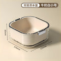 Double-layer vegetable basin suit drain basket kitchen for home plastic fruit washing tray living room coffee table new arrival vegetable basket