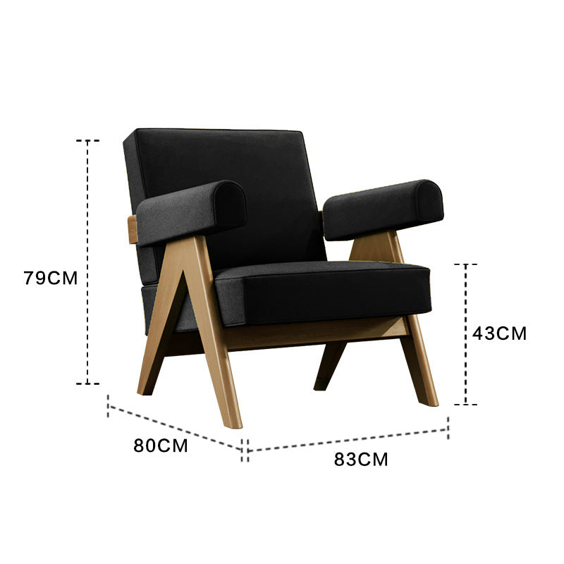 Negotiation table and chair combination, star hotel chair, rest, reception, sales suite, solid wood sofa chair, all solid wood