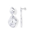 Amazon's new stylishtrendy teardrop-shaped pendant earrings polished hollow exaggerated heavy geometric earrings for women