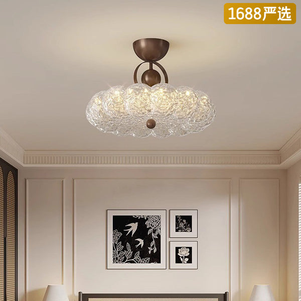 [Strict selection] Ceiling lamp antique lamps French light luxury high-end gold foil lamp study lamp new room lamp