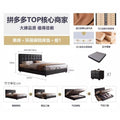 Big tree island home french retro storage waffle grids bed master bedroom bed italian light luxury black medieval style bed high box