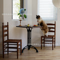 American retro solid wood table cafe table and chairs dessert shop milk tea shop scandinavian medieval iron square table restaurant round table
