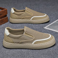 Old beijing cloth shoes men's winter breathable driving shoes lightweight lazy slip-on men's shoes trendy ultra-light canvas sneakers