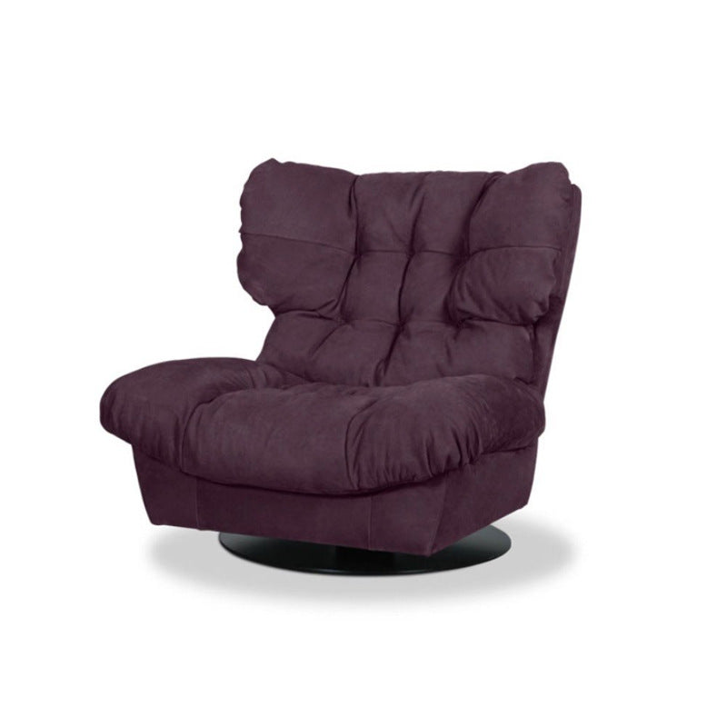 Italian milan cloud single seater sofa swivel chair down leather single chair lazy sofa chair