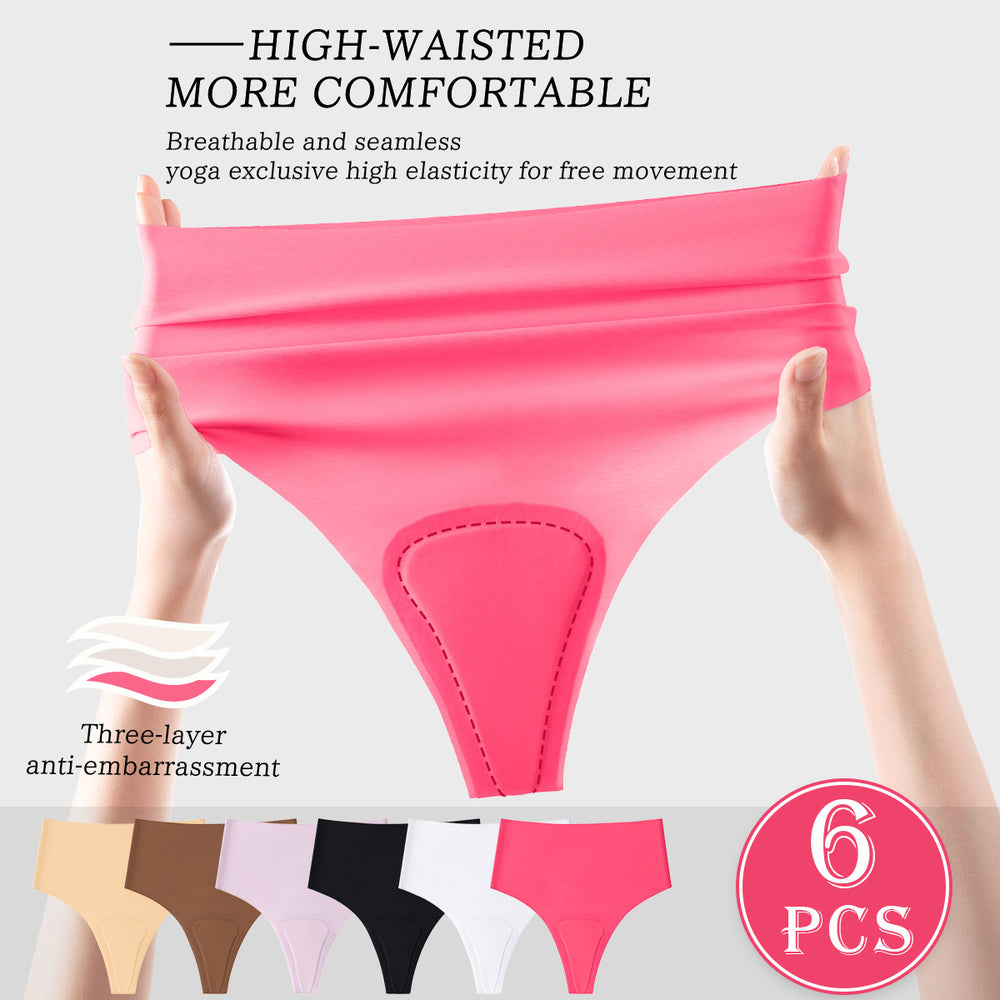 exclusive multi-color combination high waist seamless underwear women's sports yoga ice silk quick-drying anti-embarrassment line underwear