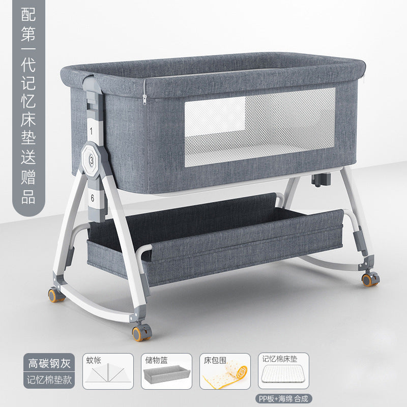 Baby crib - portable, foldable, multi-functional bassinet - newborn & toddler convertible bed