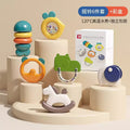 Newborn rattle 0-6 months, teether & soother, early education toy for baby boys & girls - safe for chewing & boiling