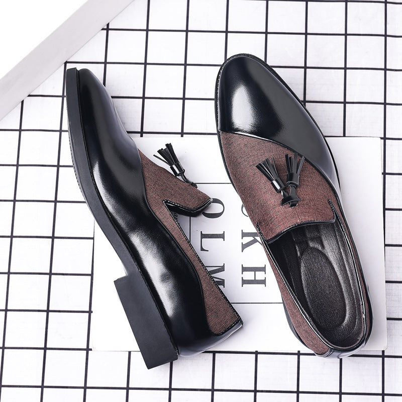 2024 new men's leather dress shoes - business formal, plus size, slip-on, trendy casual, korean style, versatile, british fashion