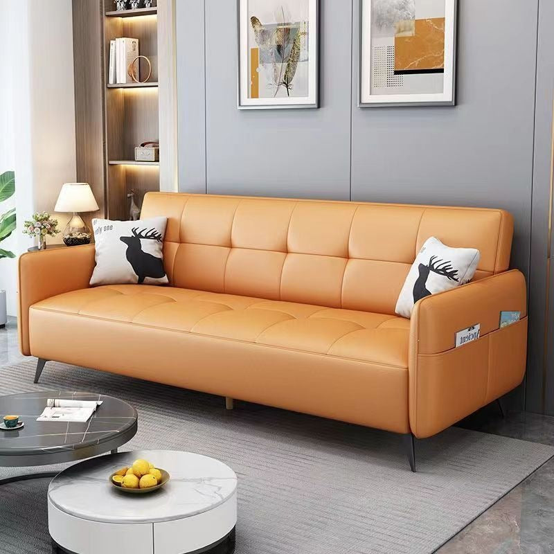 Fabric sofa for small apartments, rental properties - minimalist modern tech fabric multifunctional foldable sofa bed (2-in-1)